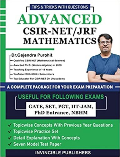 Advanced Csir : Net Jrf Mathematics Exams Gate Set Pgt Iit Jam Phd Entrance Nbhm