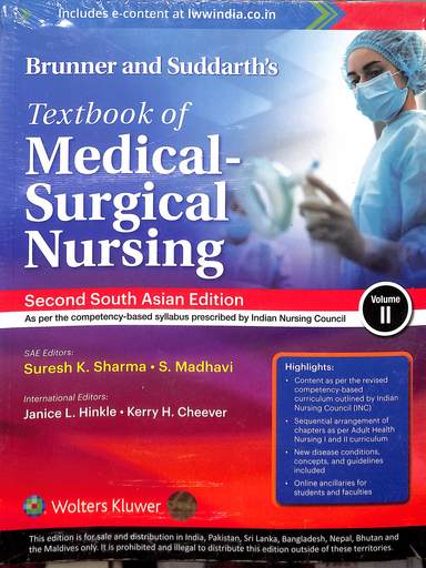 Brunner & Suddarth Textbook Of Medical Surgical Nursing  Set Of 2 Vols