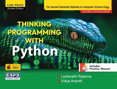 Thinking Programming With Python For 2 Sem Diploma In Computer Science Engg As Per C-25 Syllabus