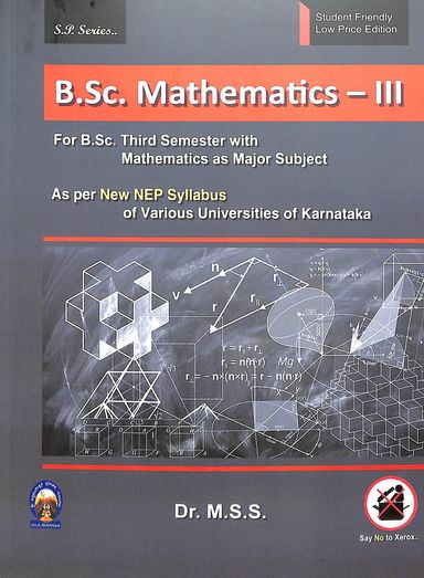Buy Mathematics 3 For 3 Sem Bsc : Nep book : Mahantesh S Swamy ...