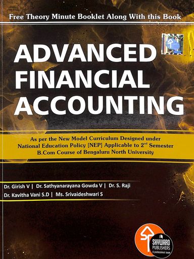 Buy Advanced Financial Accounting 2nd Sem Bcom : Bnu Book ...