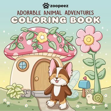 Adorable Animal Adventures Coloring Book: A Bold and Easy Coloring Book with Cute Animal Friends for Relaxation